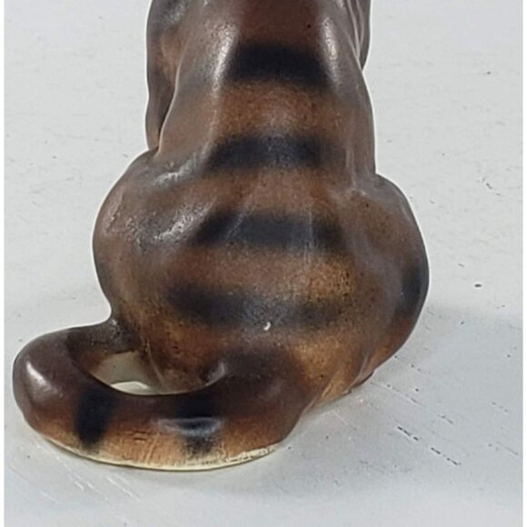 Vintage Lipper & Mann Creations Striped Tabby Cat Figurine Sitting Brown - Picture 10 of 10